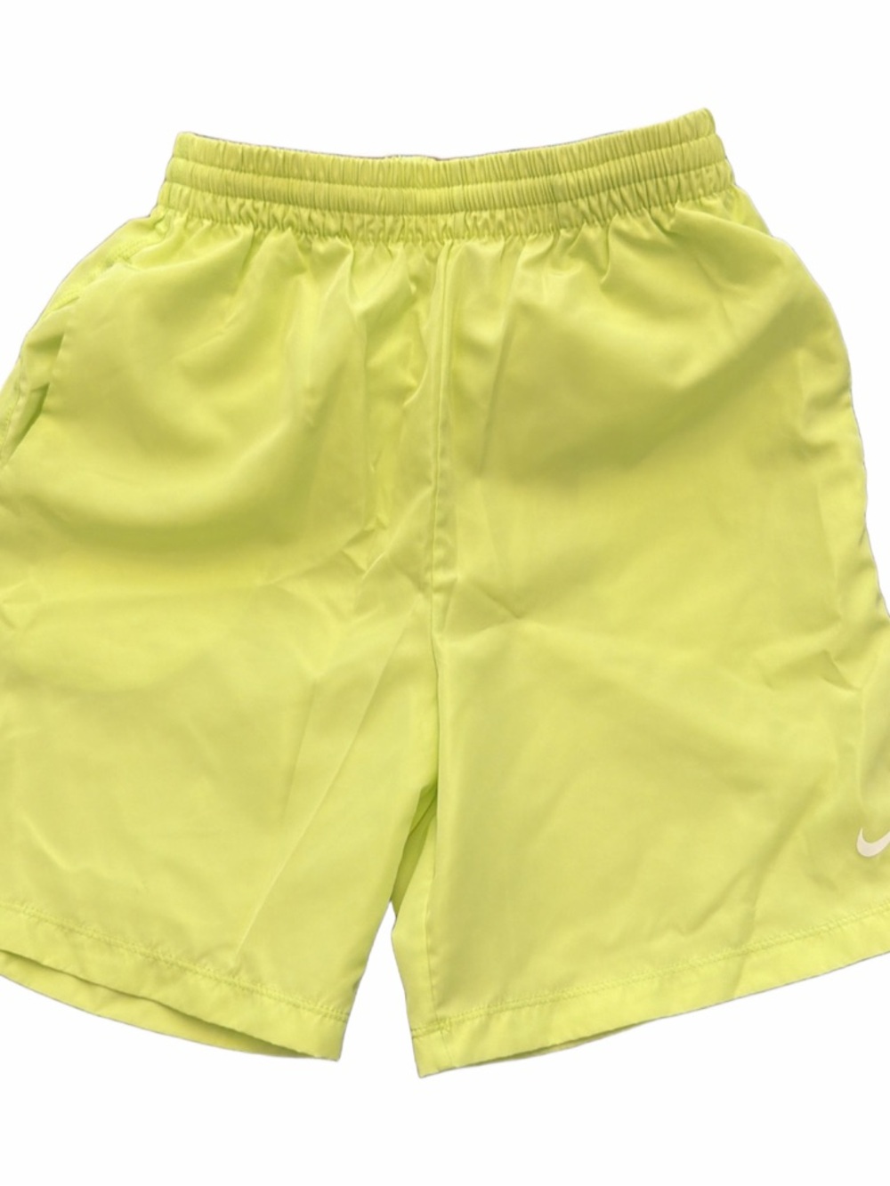 Nike Neon Yellow Performance Shorts with Swoosh